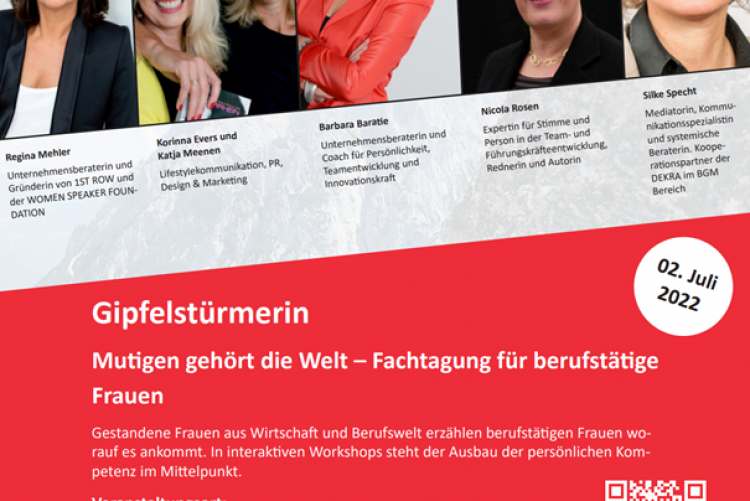 Gipfelstürmerin - Seminartag für Berufstätige Frauen , in Kleve - Wasserburg Rindern  am 2. Juli 2022